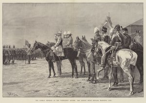 Den tyske keiseren ved Wimbledon Review, London Rifle Brigade marsjerte forbi